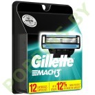 Кассеты сменные Gillette Mach3 (12шт)