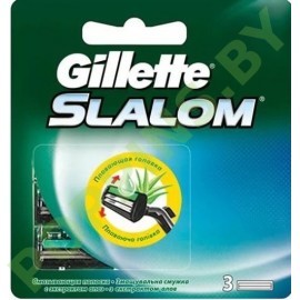 Кассеты сменные Gillette Slalom со смазыв.полоской (3шт)