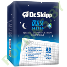 Пеленки супервпитывающие одноразовые Dr.Skipp Premium Max (60*90) 30 шт