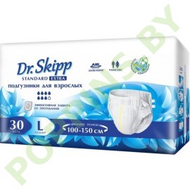 Подгузники для взрослых Dr.Skipp Standart Extra (7*)  L (100-150см) 30шт 