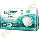 Подгузники для взрослых Dr.Skipp Basic M (70-130см) 30шт 