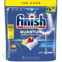 Капсулы для посудомоечных машин Finish Powerball  Quantum All in 1 LEMON, 150шт