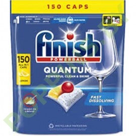 Капсулы для посудомоечных машин Finish Powerball  Quantum All in 1 LEMON, 150шт