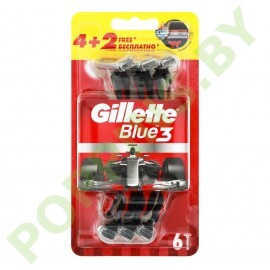 Станки одноразовые Gillette Blue 3 Red (6шт)  