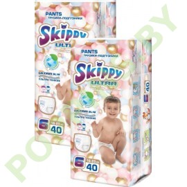 Tрусики для детей Skippy Pants Ultra 6 (16-25кг) 2x40шт=80шт 
